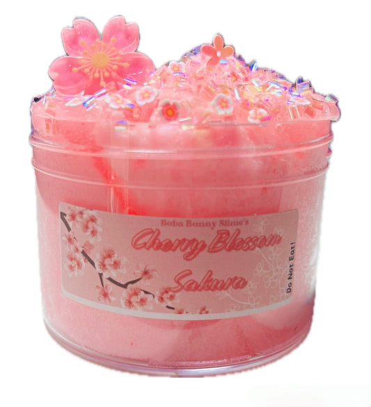 Cherry Blossom Sakura - Clear and Cloud Dough Slime - 8oz